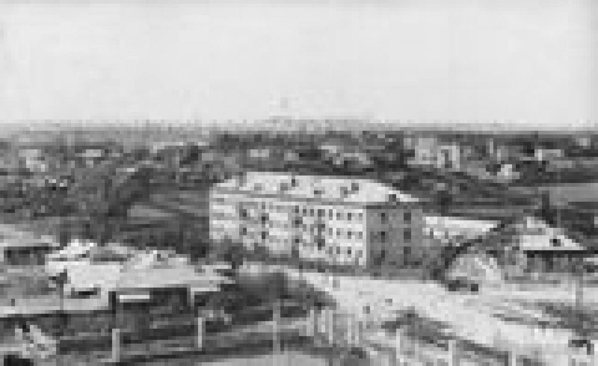 Улица Чехова. Вид с крыши средней школы №4. 1960-е гг.